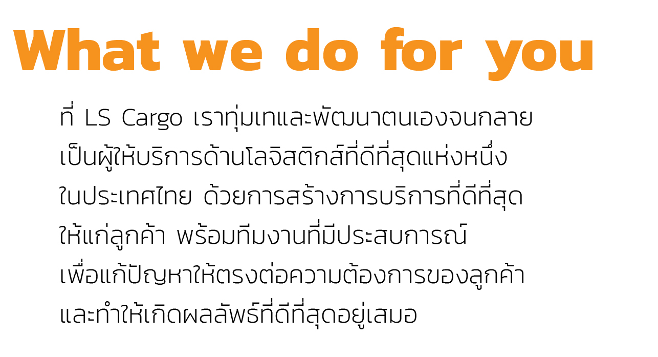 what we do for you